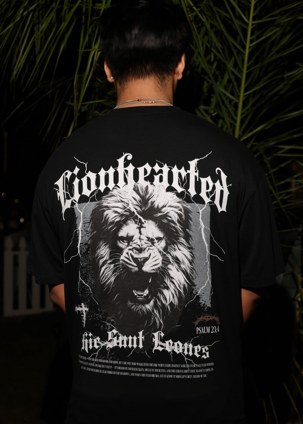 "Heart of a Lion" Premium Black Tee