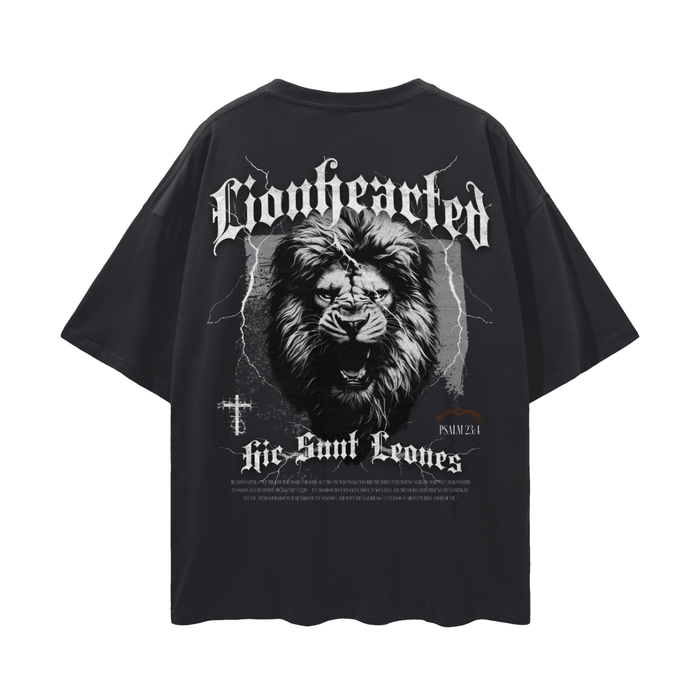 "Heart of a Lion" Premium Black Tee